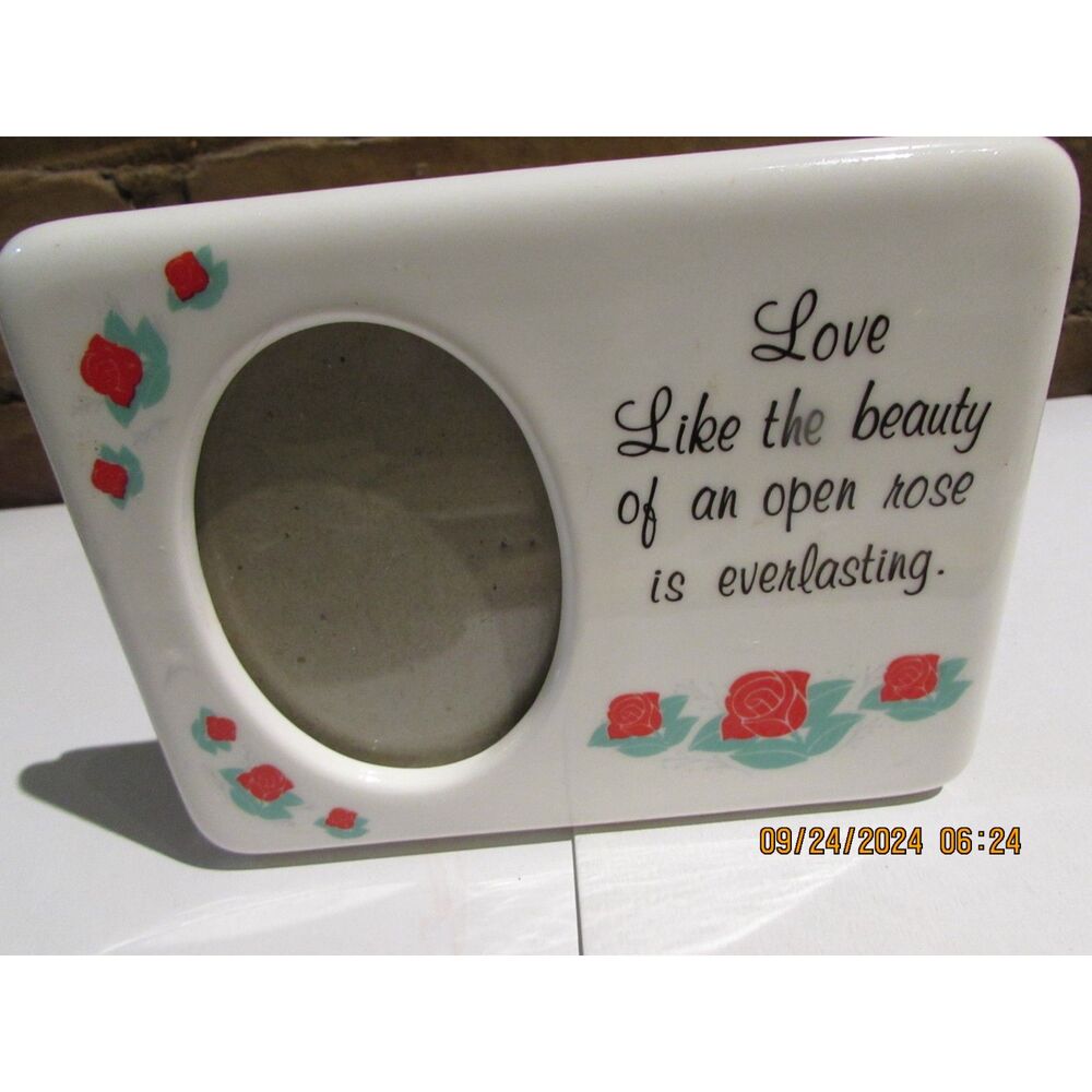 VINTAGE 1990 PRIMARK ROSE FRAME LOVE LIKE THE BEAUTY OF AN OPEN ROSE EVERLASTING